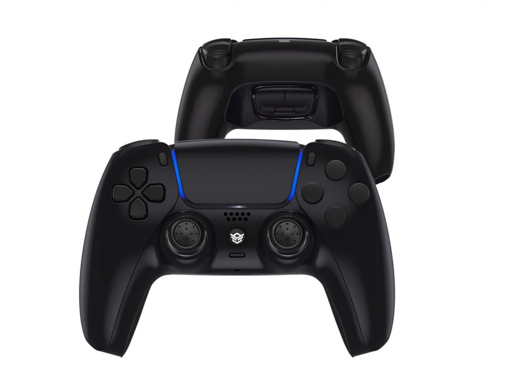 HexGaming Ultimate PS5 controller in black with custom config.