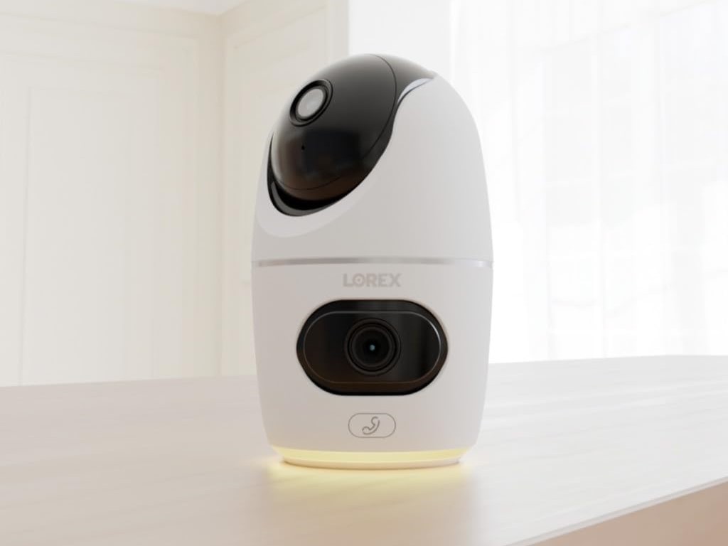 Lorex Dual-Lens panoramic camera from Lorex smart home security deals