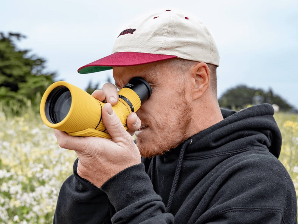 Nocs Provisions Light View spotting scope in Ochre yellow