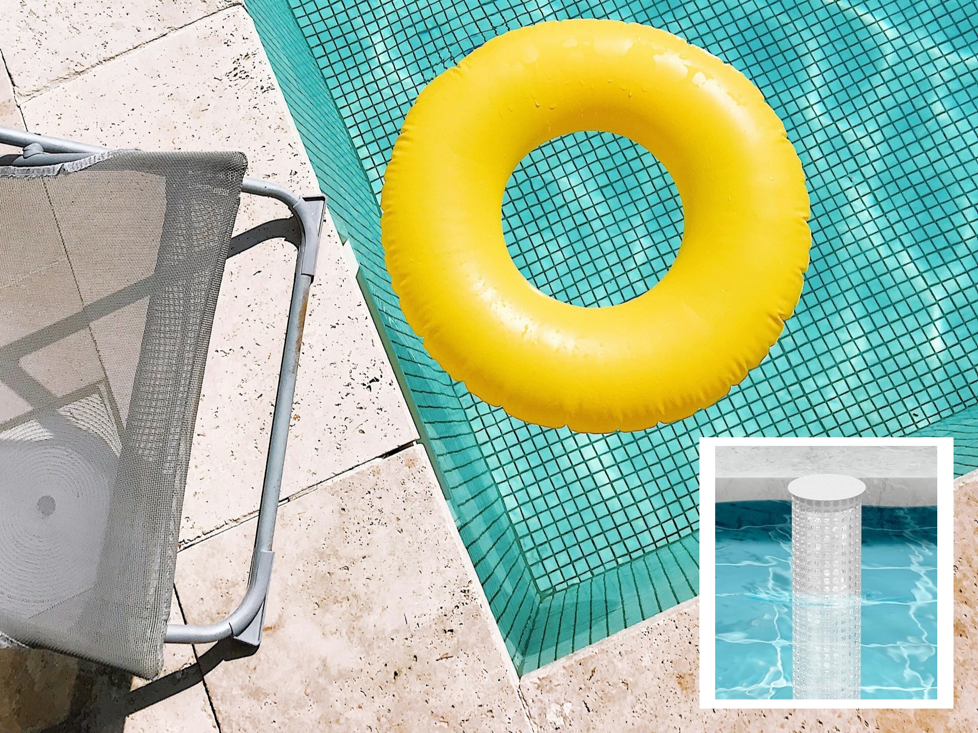 swimming pool with yellow floaty tube by jubeo-hernandez-from-unsplash