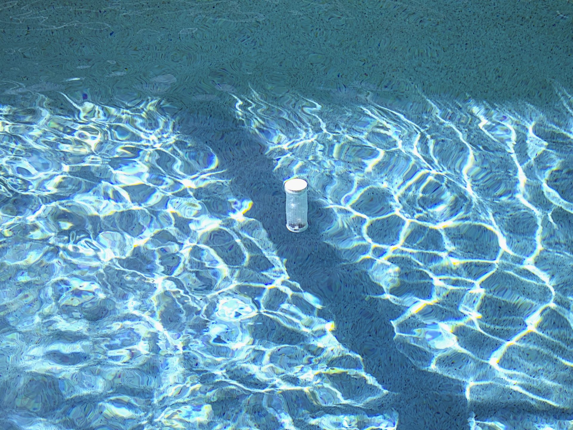 Card on Guard tube in the pool sanitizing and reducing chlorine concentration