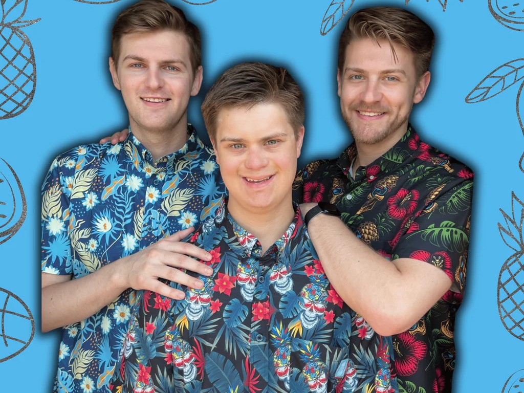 Nate Simon 21 Pineapples in Hawaiian Polos with friends