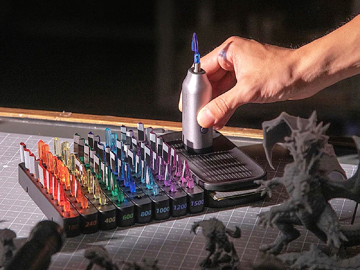 Hozo NeoSander premium detail sander for modeling with big attachment kit